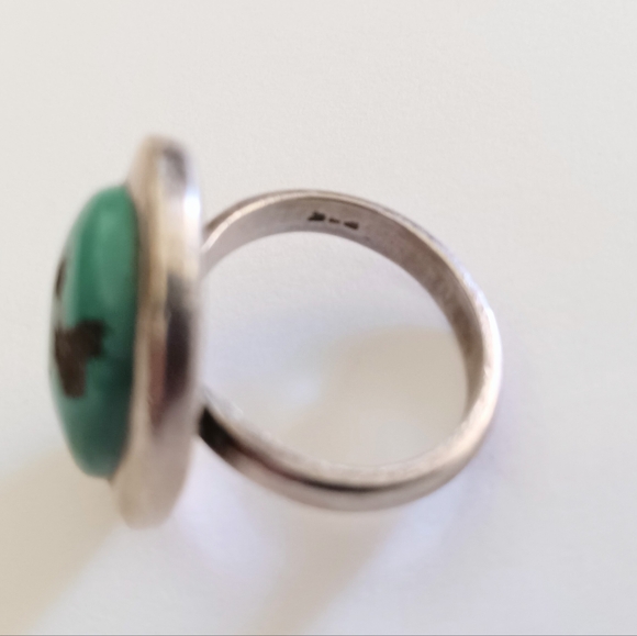 Sterling Silver Turquoise Ring Size 6 3/4 - Picture 4 of 5
